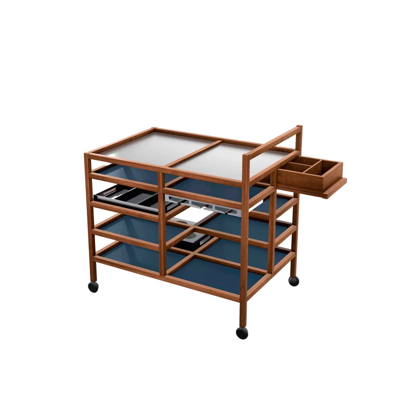 Wood SERVING CART, designed by Bodil Kjær for Cassina