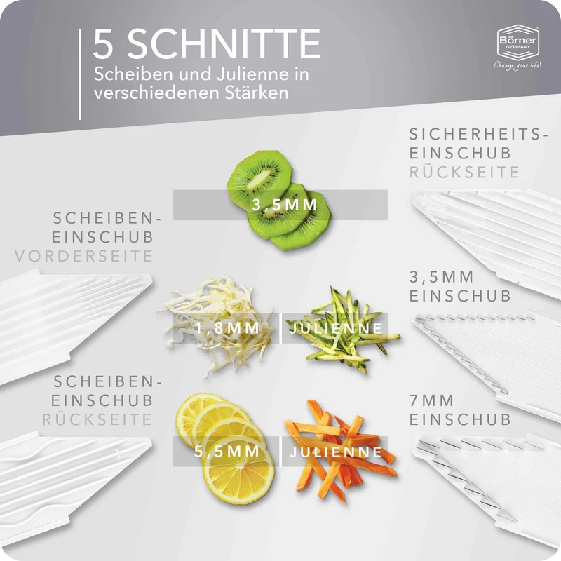 Gemüsehobel V1 Classic Line weiss Starter Set