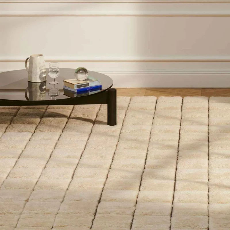 Wool Rectangular Carpet SAHARA GRID, designed by Cassina