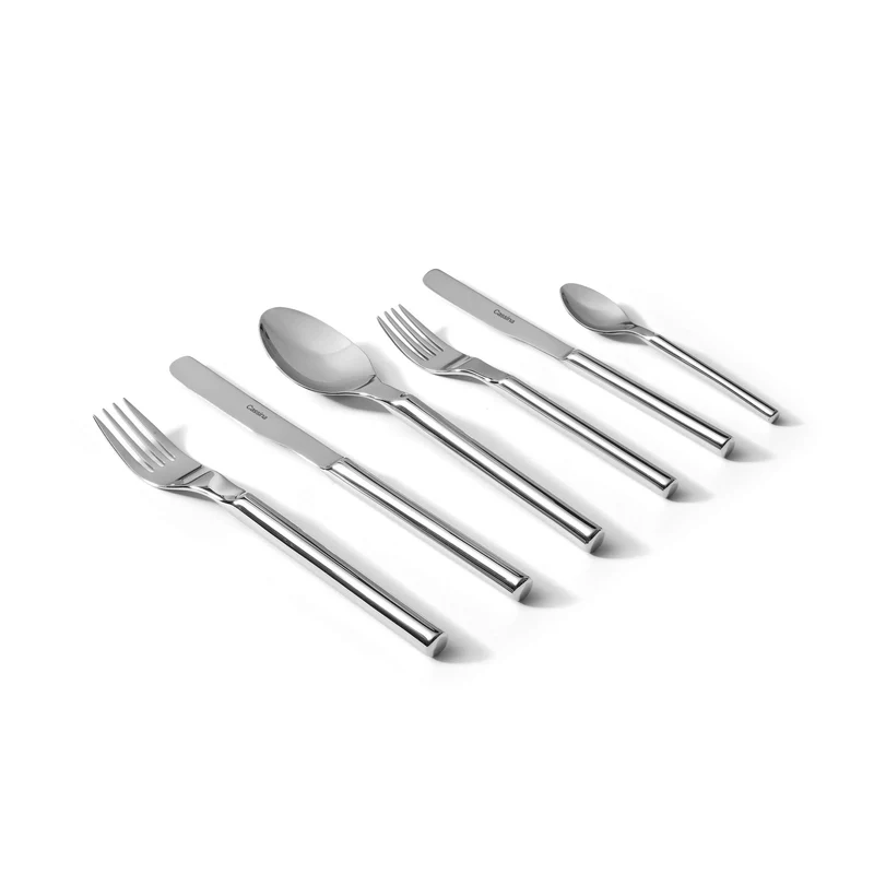 Stainless Steel Cutlery LE DUE FACCE DELLA LUNA Set of 24, designed by Afra & Tobia Scarpa for Cassina