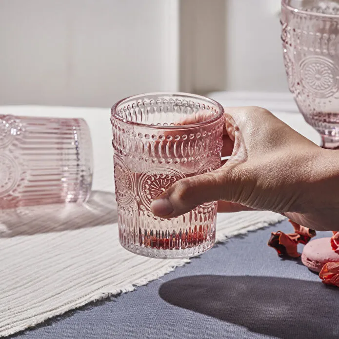 Karaca Sunflower Wasserglas Rosa