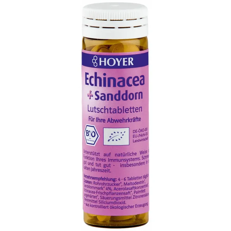 Hoyer Echinacea + Sanddorn Lutschtabletten Bio 30g
