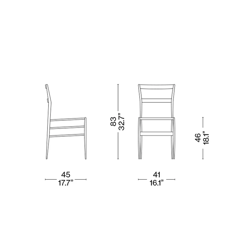 Ashwood Chair SUPERLEGGERA, designed by Gio Ponti for Cassina