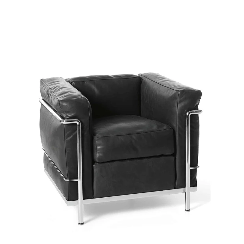 Armchair - "2, Fauteuil Grand Confort, Petit Modèle", designed by Le Corbusier, Pierre Jeanneret, Charlotte Perriand for Cassina