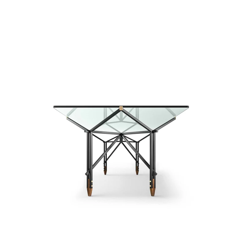 Glass and Metal Dining Table OLIMPINO, designed by Ico Parisi for Cassina