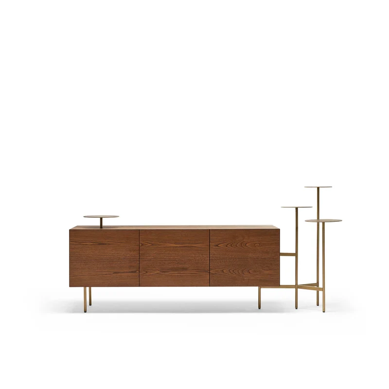 Oak Plated Cabinet IKEBANA CREDENZA by Uto Balmoral for Mogg