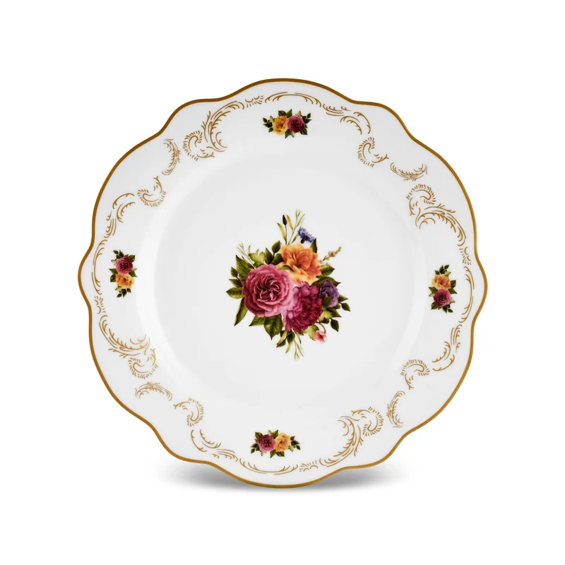Karaca Forever Bone Antique Gold 26-teiliges Frühstücksset