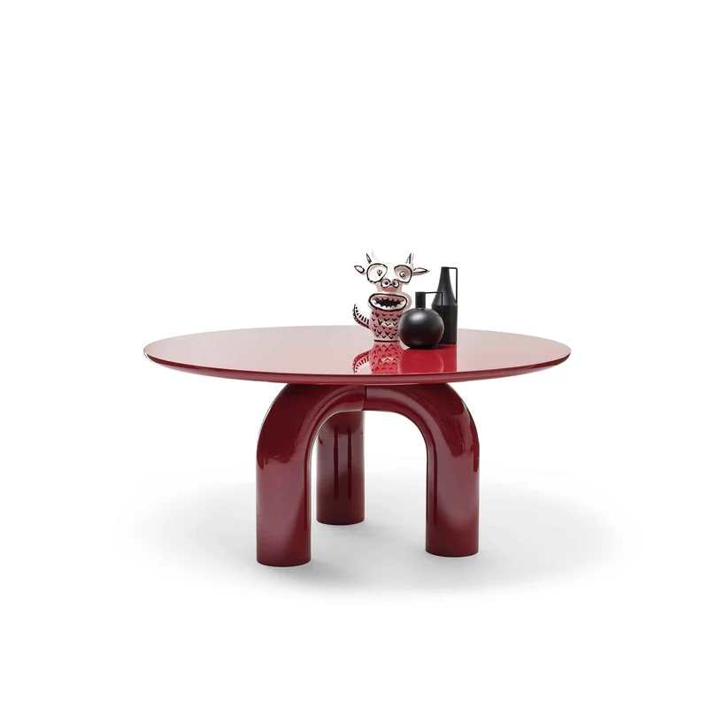 Wood Round Dining Table ELEPHANTE by Marcantonio for Mogg