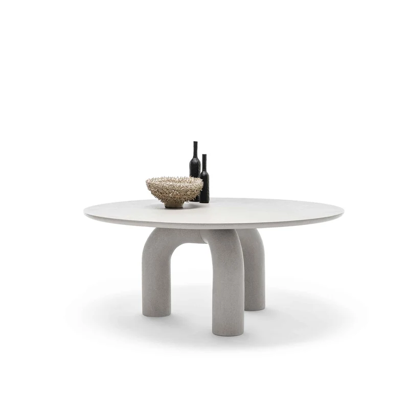 Wood Round Dining Table ELEPHANTE by Marcantonio for Mogg