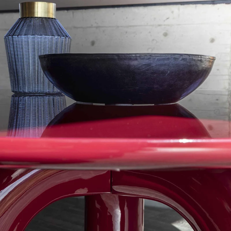 Wood Round Dining Table ELEPHANTE by Marcantonio for Mogg