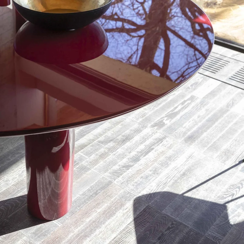 Wood Round Dining Table ELEPHANTE by Marcantonio for Mogg