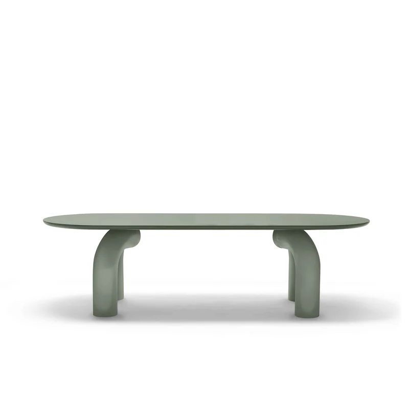 Wood Oval Dining Table ELEPHANTE by Marcantonio for Mogg