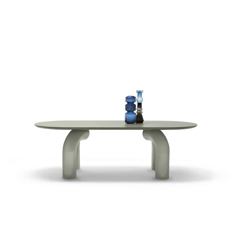 Wood Oval Dining Table ELEPHANTE by Marcantonio for Mogg