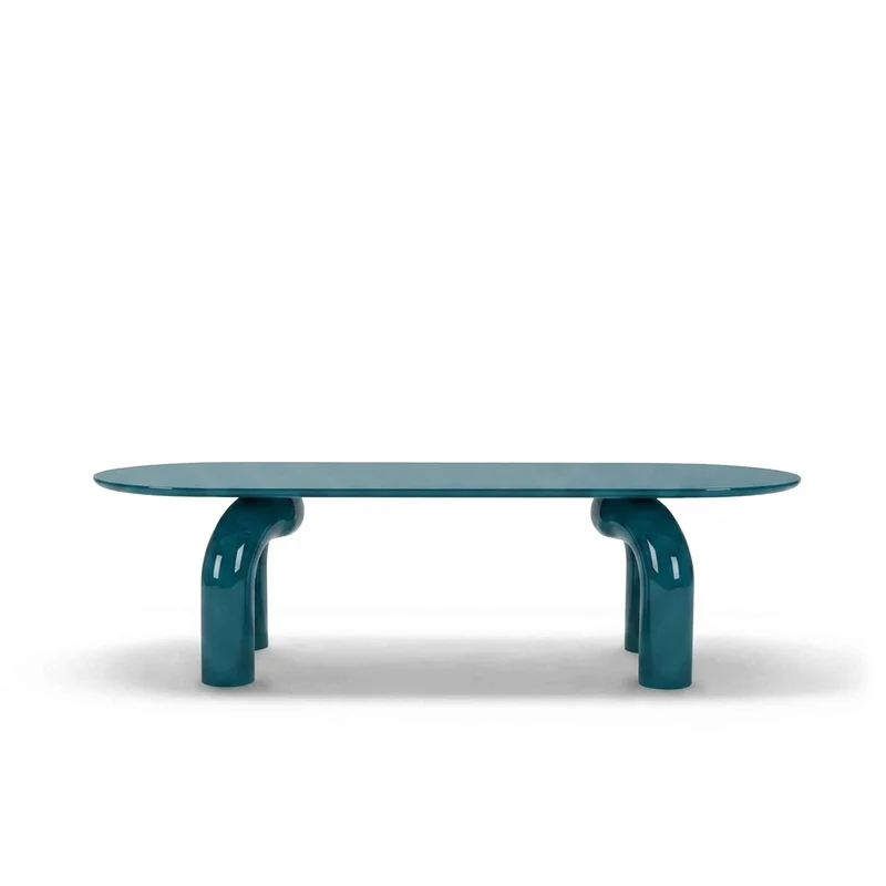 Wood Oval Dining Table ELEPHANTE by Marcantonio for Mogg