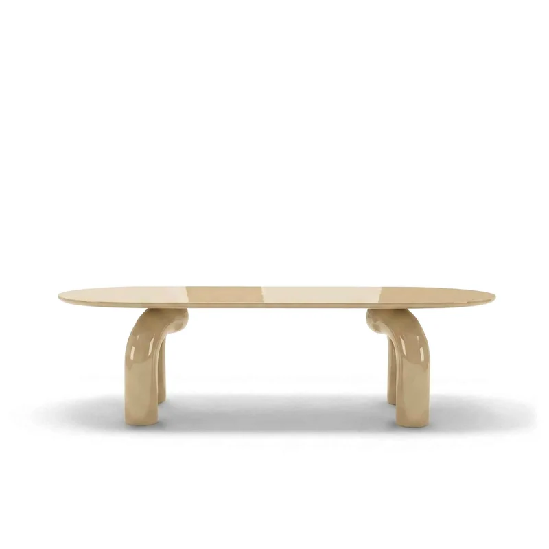 Wood Oval Dining Table ELEPHANTE by Marcantonio for Mogg