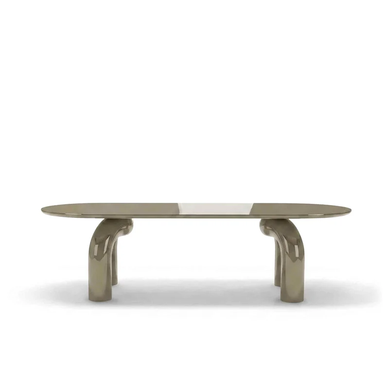 Wood Oval Dining Table ELEPHANTE by Marcantonio for Mogg