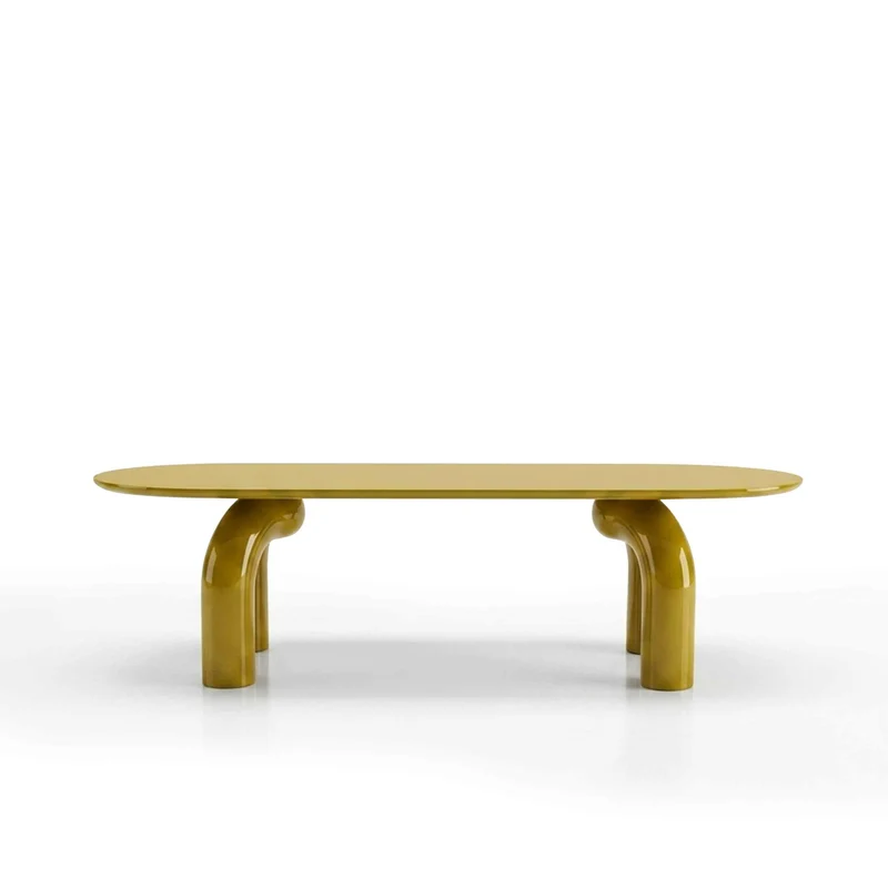 Wood Oval Dining Table ELEPHANTE by Marcantonio for Mogg