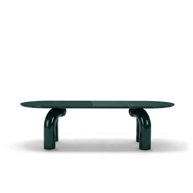 Wood Oval Dining Table ELEPHANTE by Marcantonio for Mogg