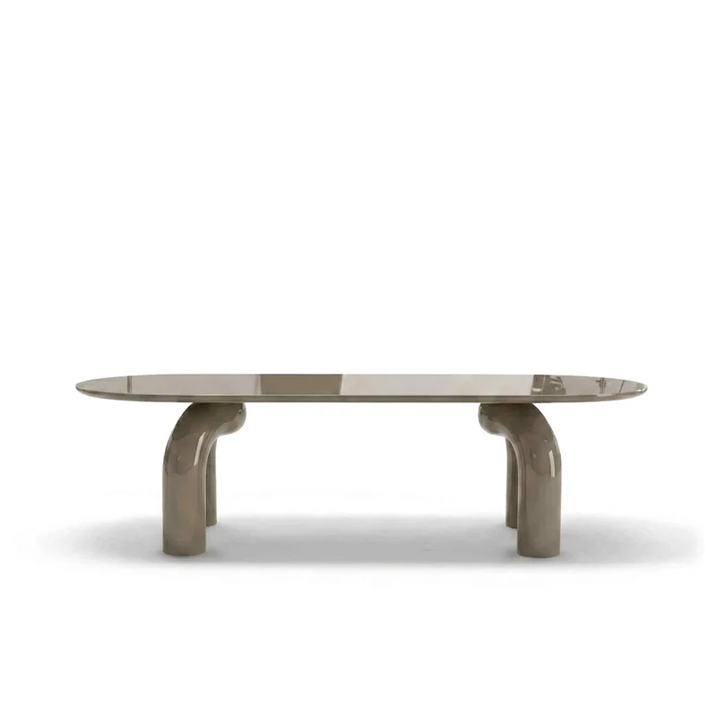 Wood Oval Dining Table ELEPHANTE by Marcantonio for Mogg