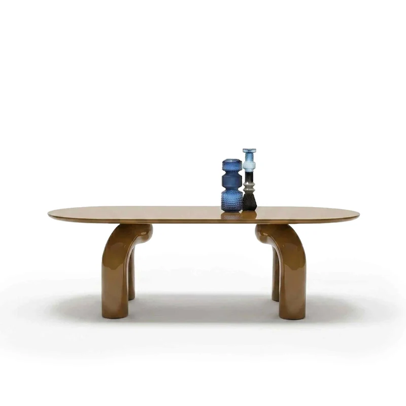 Wood Oval Dining Table ELEPHANTE by Marcantonio for Mogg