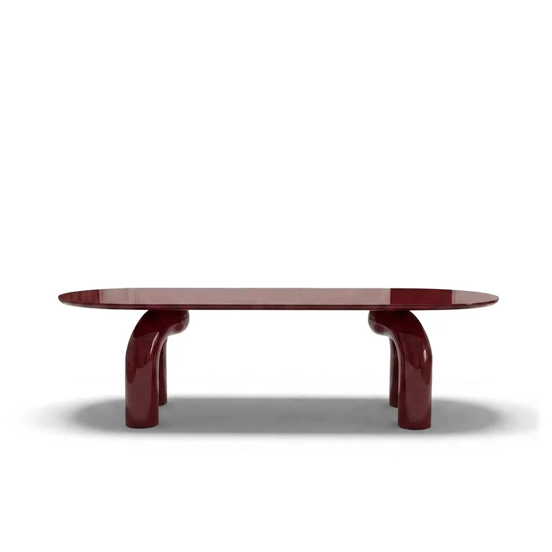 Wood Oval Dining Table ELEPHANTE by Marcantonio for Mogg