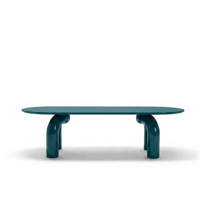 Wood Oval Dining Table ELEPHANTE by Marcantonio for Mogg