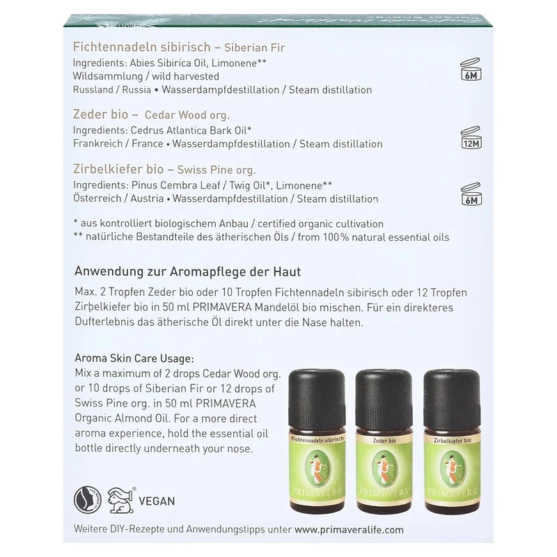 Primavera Geschenk-Set Duftende Waldkraft 3x5ml