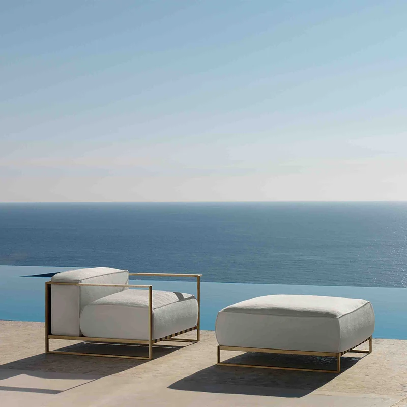 Outdoor Fabric Pouf CASILDA by Ramón Esteve for Talenti