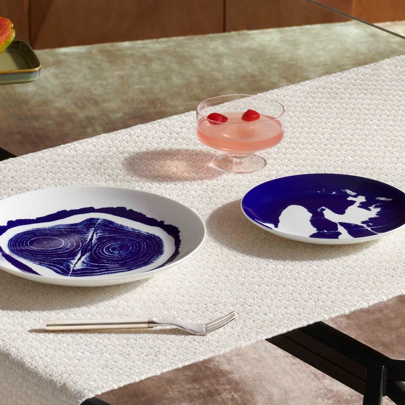Porcelain Dessert Plate Set NEIGE, designed by Richard Ginori for Cassina