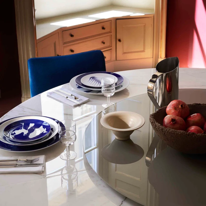 Porcelain Dessert Plate Set NEIGE, designed by Richard Ginori for Cassina