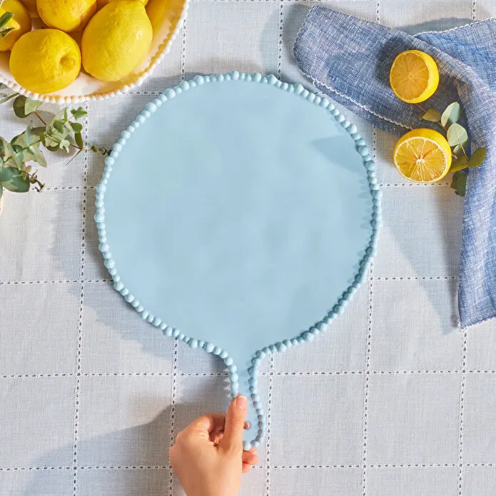 Karaca Perla Runde Käseplatte aus Melamin, 42 cm, Blau
