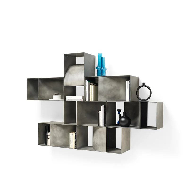 Wall-Mounted Metal Storage Unit JUDD PENSILE by Alessandro Di Prisco for Mogg