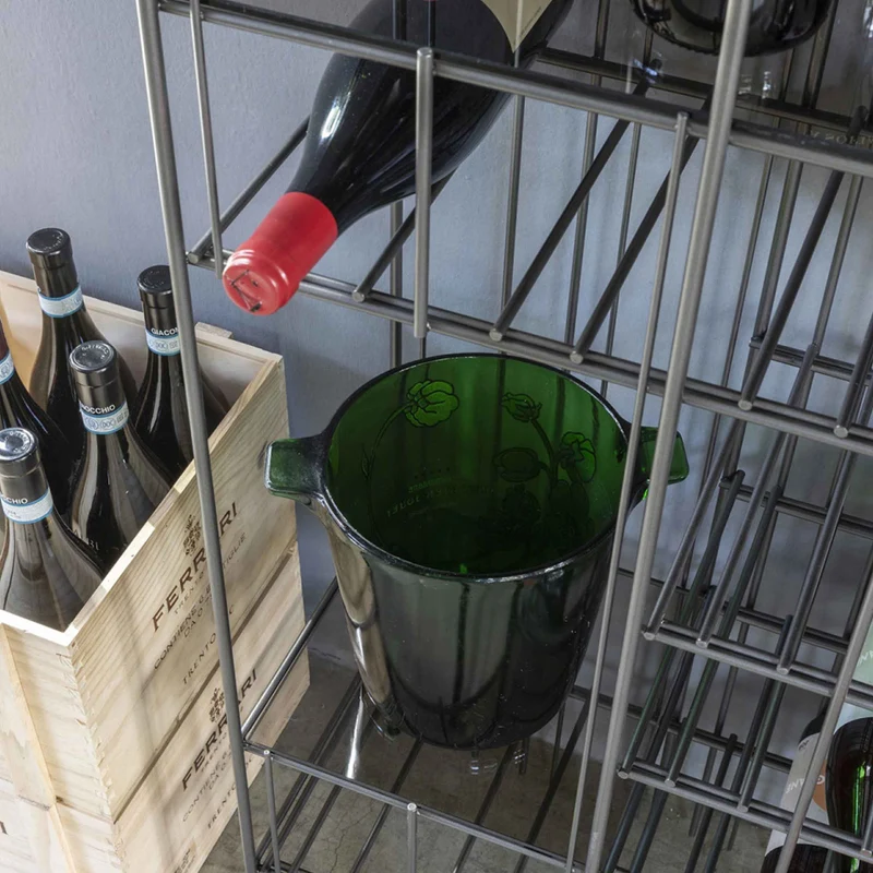 Metal Floor Standing Wine Rack METRICA WINERY by Ctrlzak Studio for Mogg