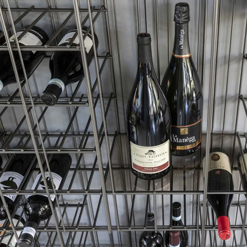 Metal Floor Standing Wine Rack METRICA WINERY by Ctrlzak Studio for Mogg