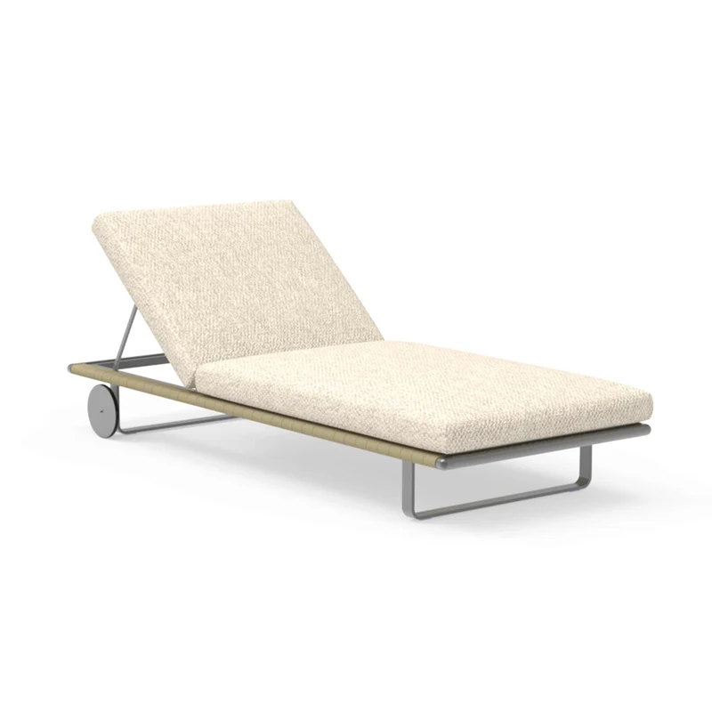 Outdoor Fabric and Steel Sunbed GEORGE by Ludovica + Roberto Palomba for Talenti