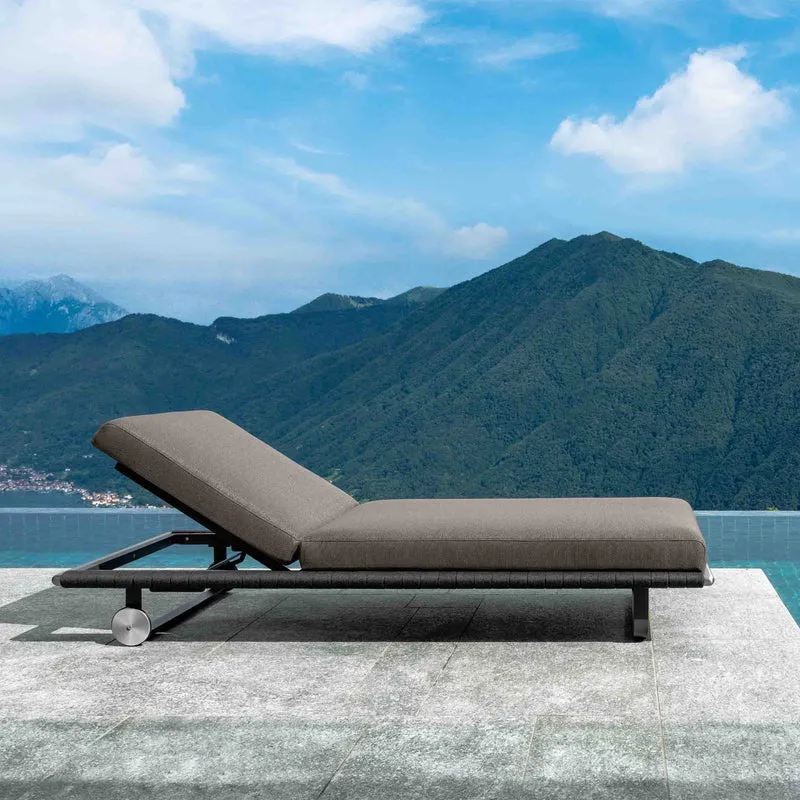 Outdoor Fabric and Steel Sunbed GEORGE by Ludovica + Roberto Palomba for Talenti