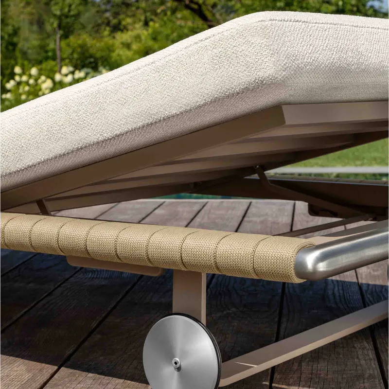 Outdoor Fabric and Steel Sunbed GEORGE by Ludovica + Roberto Palomba for Talenti