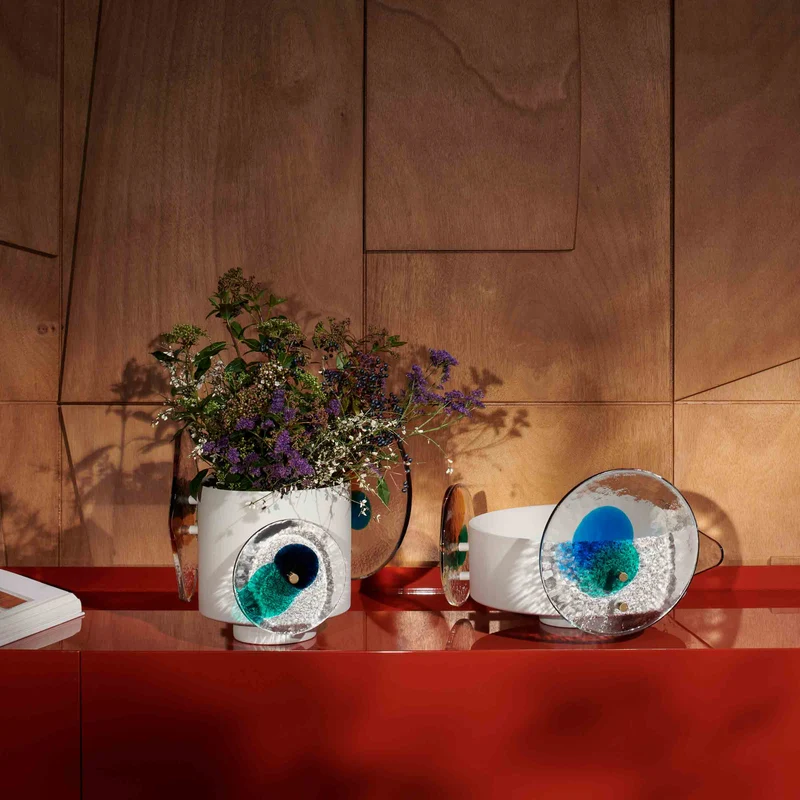 Painted Brass and Murano Glass Vase COLOURDISC, designed by Bethan Laura Wood for Cassina