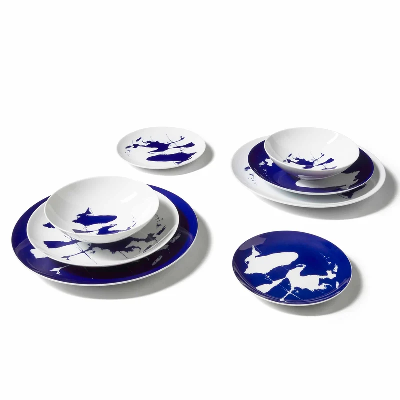 Porcelain Dinner Plate Set NEIGE, designed by Richard Ginori for Cassina
