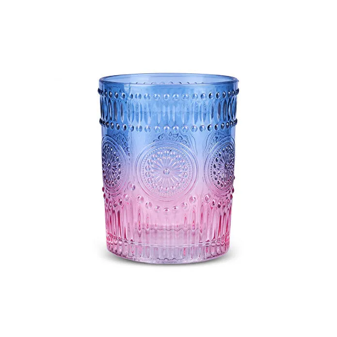 Karaca Sunflower Wasserglas 250 ml, Blau Rosa