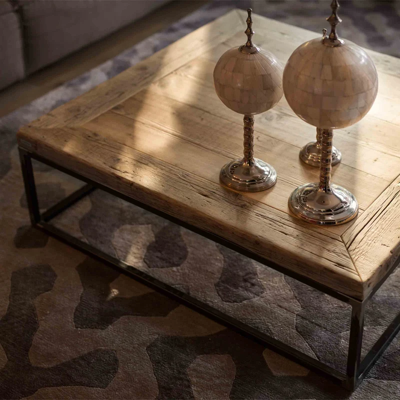 Reclaimed Wood Coffee Table ROMEO by Giuseppe Mazzardi for Inventoom