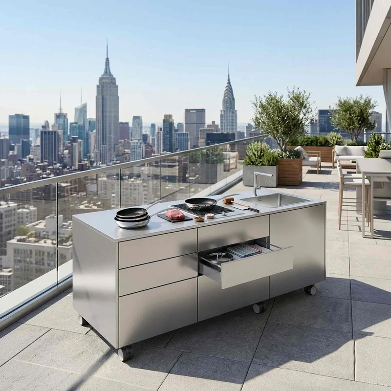 Outdoor Stainless Steel Kitchen Island ISCHIA by LISA