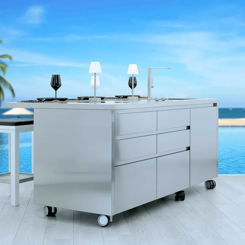 Outdoor Stainless Steel Kitchen Island PANAREA by LISA