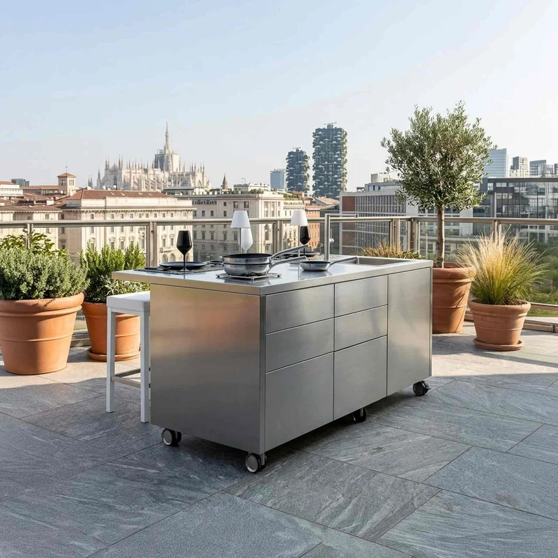 Outdoor Stainless Steel Kitchen Island LIPARI by LISA
