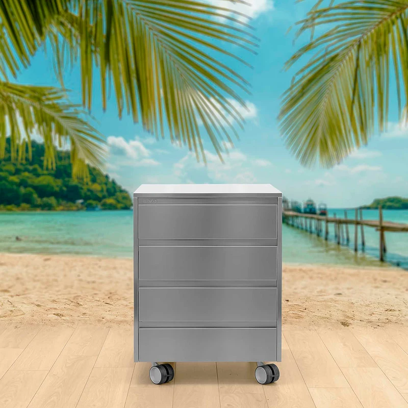 Modular Outdoor Stainless Steel Kitchen BURANO Four Drawers by LISA