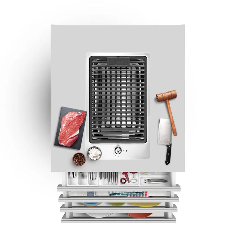 Modular Outdoor Stainless Steel Kitchen BURANO Four Drawers by LISA