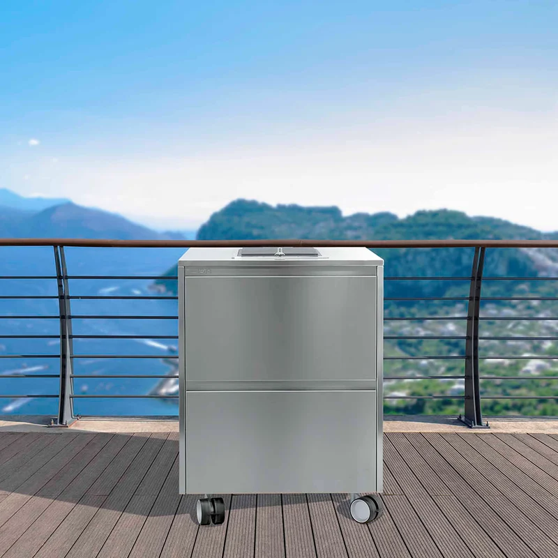 Modular Outdoor Stainless Steel Kitchen GIUDECCA Two Drawers by LISA