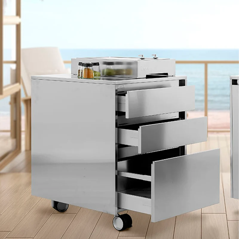 Modular Outdoor Stainless Steel Kitchen MURANO Three Drawers by LISA