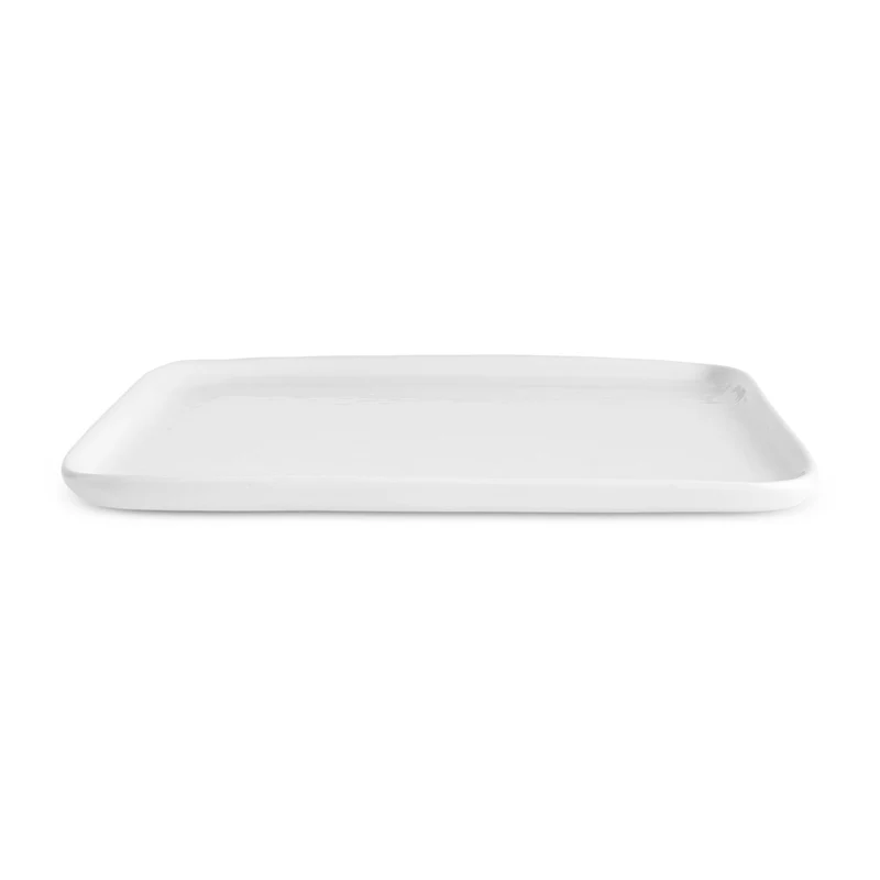Karaca Epsilon Quadratischer Speiseteller aus Porzellan, 26 cm, Weiß