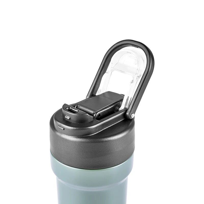 Karaca Thermosteel Camping 2-in-1 Edelstahl-Thermosflasche 450 ml Khaki